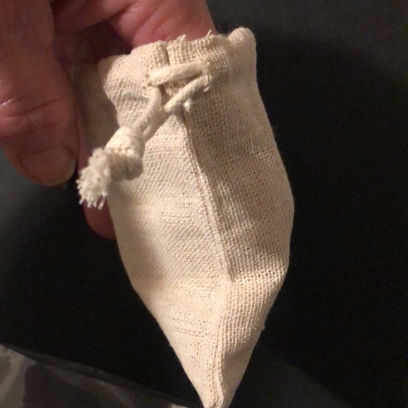 10pc JUTE NOVELTY BAGS with COTTON CORD DRAWSTRING 3”x4” - Picture 3 of 6